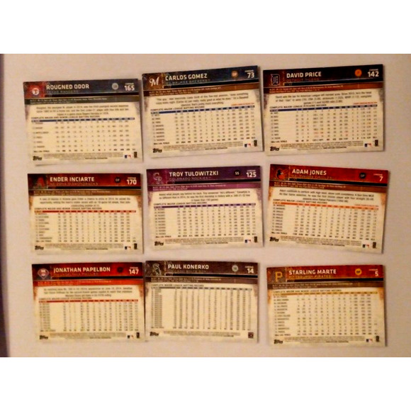 9 2015 Topps Chrome Baseball Cards - Picture 10 of 16